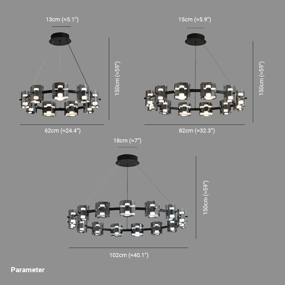 Evette Moderne Design Minimalistische Ronde Hanglamp Metalen/Glas Zwart/Goud Slaap/Eetkamer