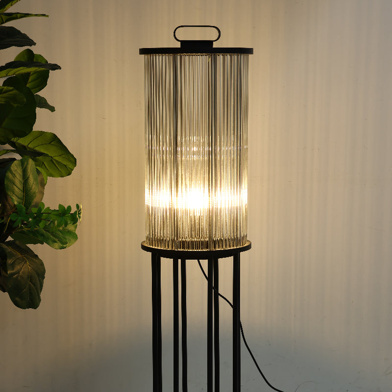 Orr Kleine LED Vloerlampen Zwart Metaal Glas Buiten Tuin Hal