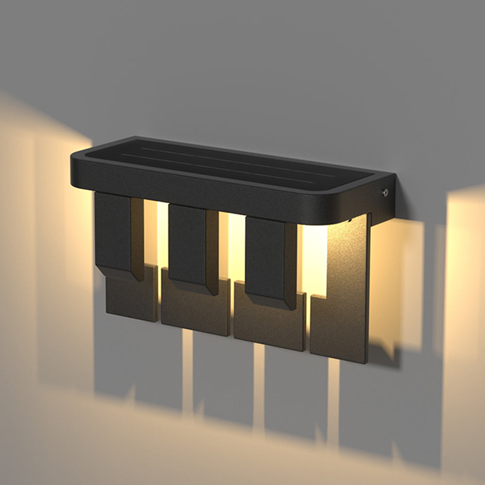 Orr Moderne Wandlamp Zonne Energie Zwart Metaal Balkon/Tuin