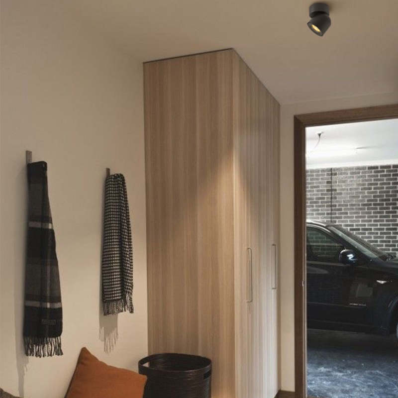 Novak Kleine LED Plafondlamp Zwart Wit Metaal Acryl Slaapkamer