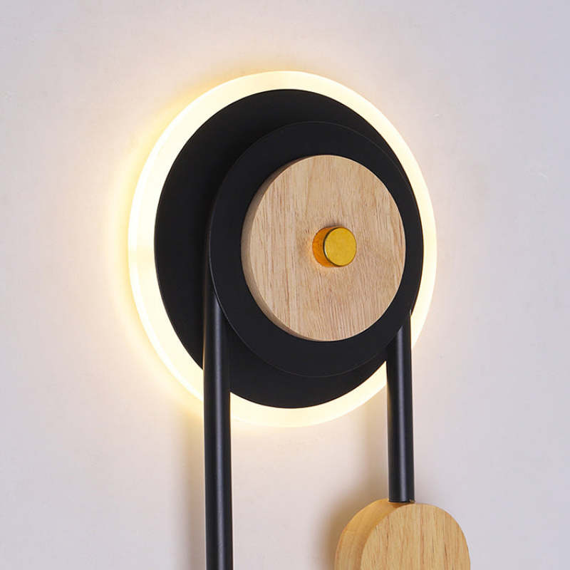 Nielsen Design LED Wandlampen Wit Zwart Metaal Hout Eetkamer Slaapkamer
