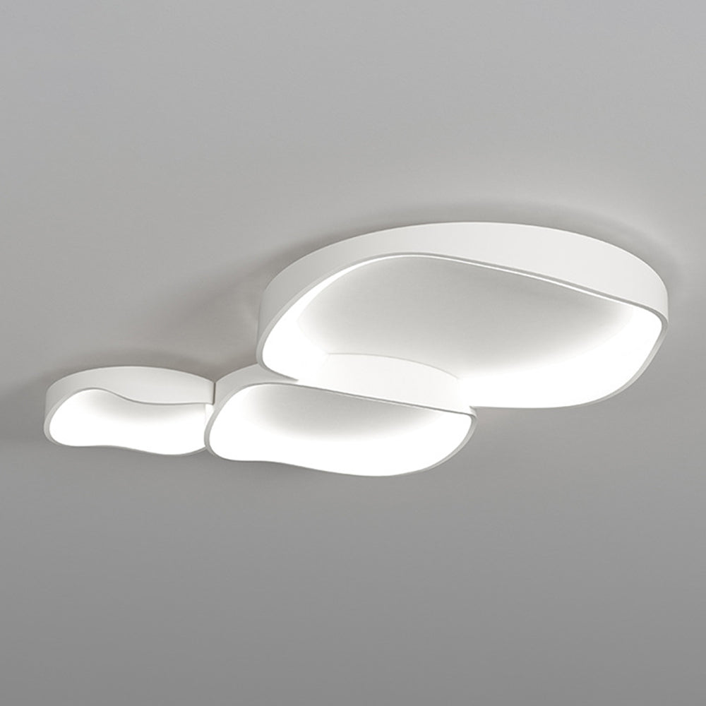 Arisha Modern Wave Flush Mount Ceiling Light, Living Room, White