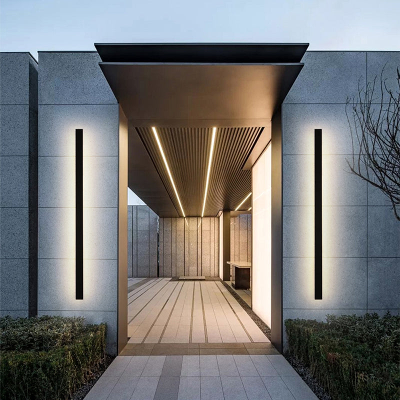 Edge Moderne Design LED Wandlampen Zwart Metaal Tuin Hal