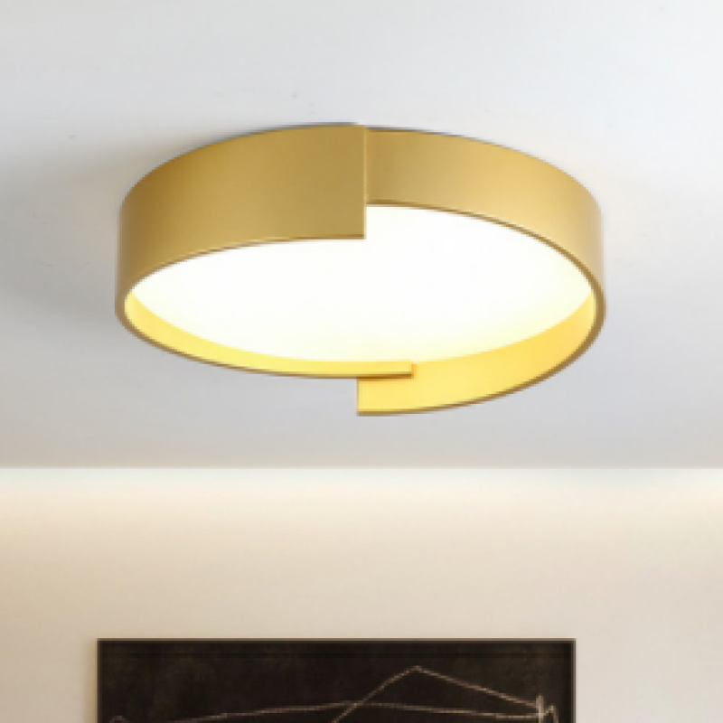 Quinn Moderne Eenvoudig Ronde LED Plafondlampen Wit/Grijs/Groen Metaal Slaapkamer