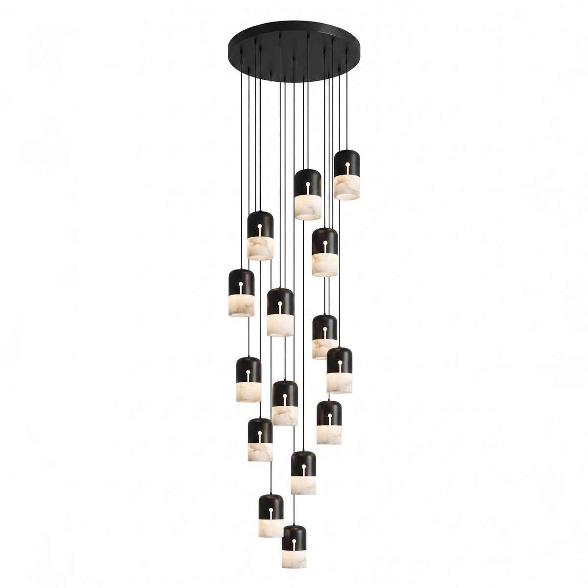 Silas Albast Tweekleurig Capsulevorm Hanglamp