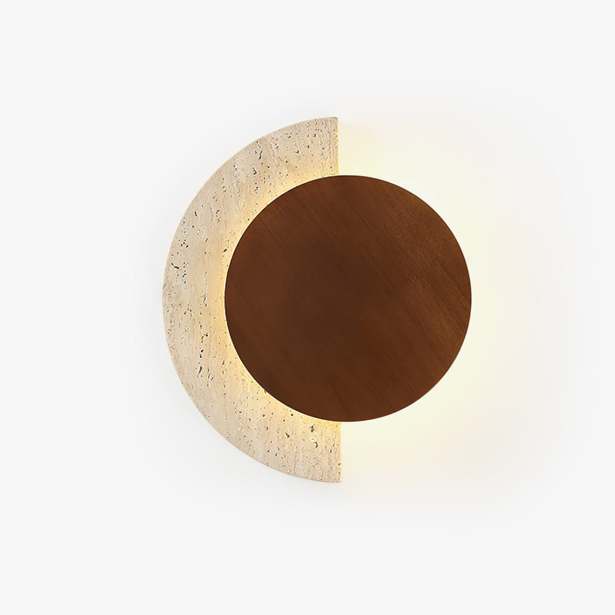 Coraeen Half-Moon travertin wandlamp
