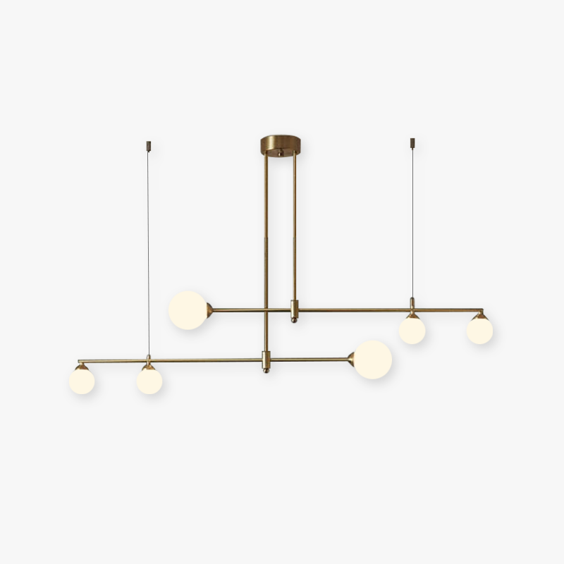 Valentina Moderne Bubble Hanglampen Goud Koper Glas Slaapkamer