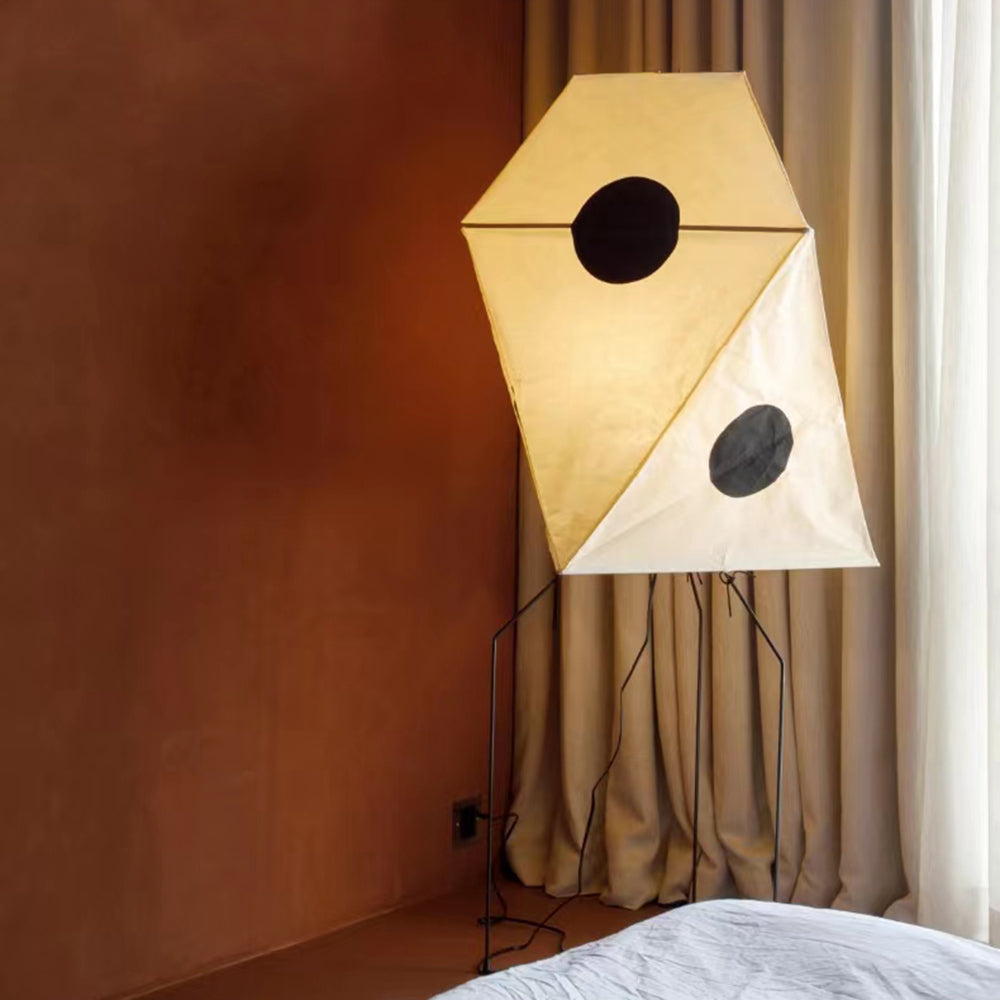 Renée Design LED Vloerlamp Wit Zwart Metaal Papier Slaapkamer