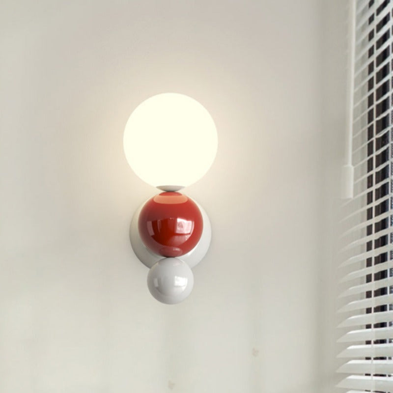Valentina Modern Kleine LED Wandlampen Wit Metal Glas Slaapkamer