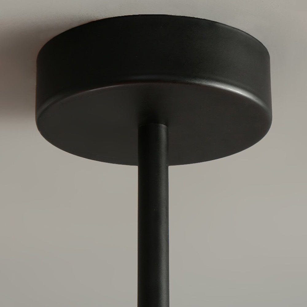 Sanna Moderne Plafondlamp Metaal/Glas Half-Inbouw Grijs/Amber Slaap/Eetkamer