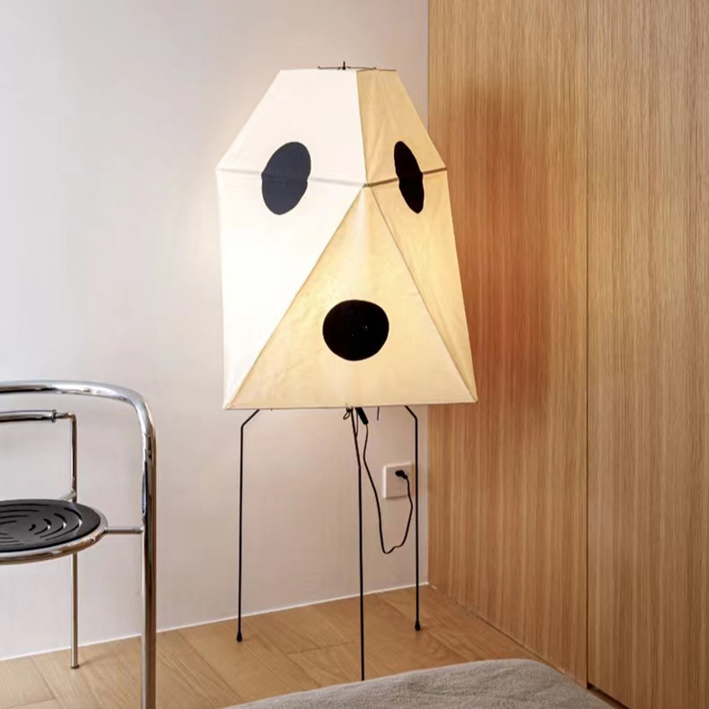 Renée Design LED Vloerlamp Wit Zwart Metaal Papier Slaapkamer