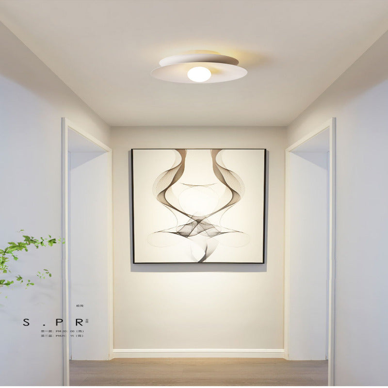 Bella Moderne LED Plafondlamp Wit Rood Metaal Acryl Woonkamer
