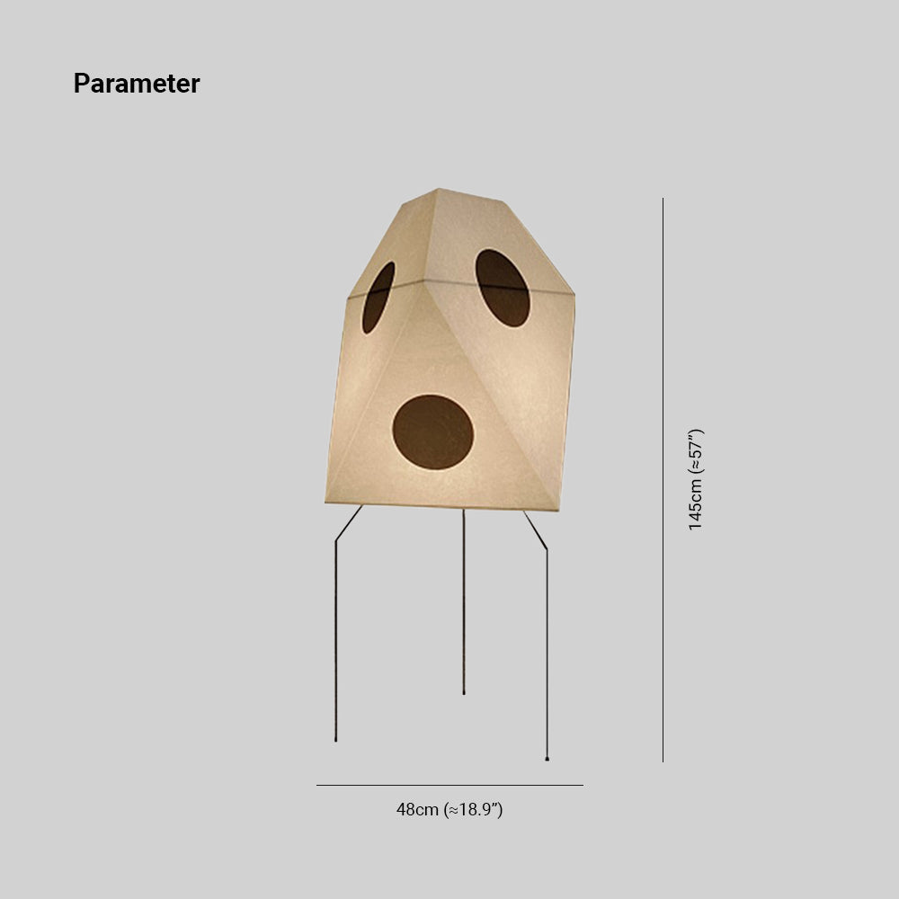 Renée Design LED Vloerlamp Wit Zwart Metaal Papier Slaapkamer