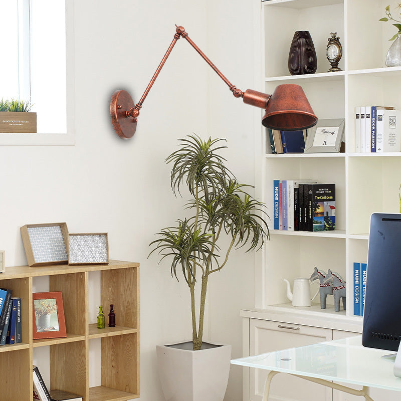 Brady Retro Design LED Wandlampen Zwart Metaal Slaapkamer Woonkamer