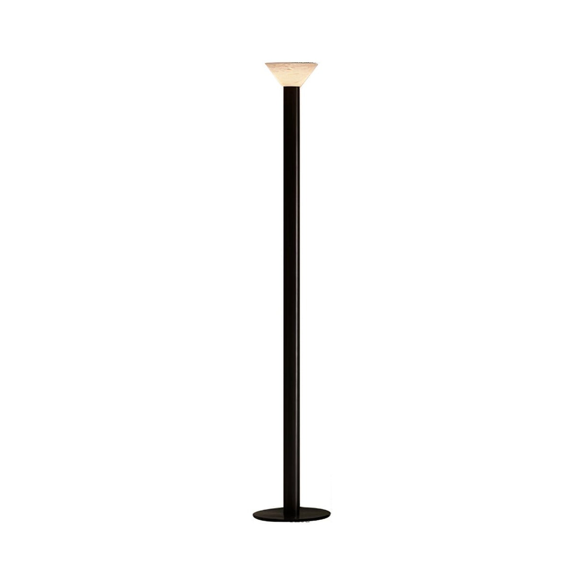 Evvaren kolom van albasten vloerlamp