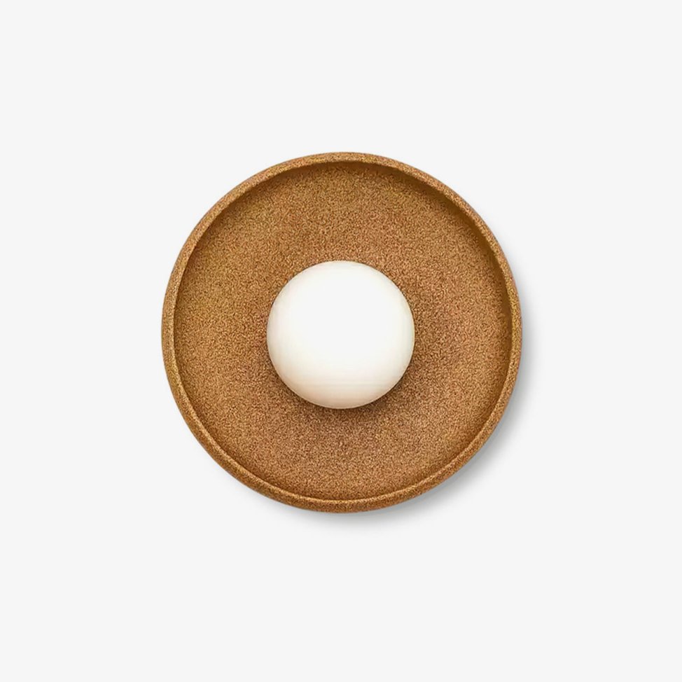 Civarir moderne minimalistische ronde wandlamp van glas en keramiek