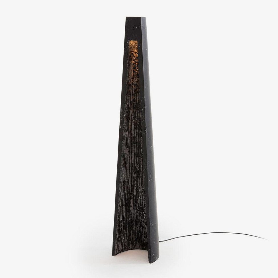 Lave vloerlamp van marmer