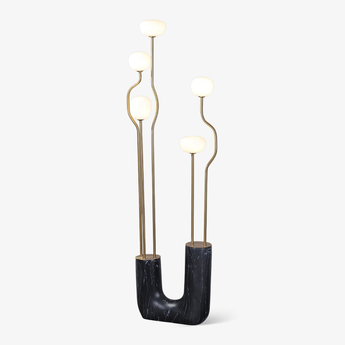Lumon vloerlamp in marmer en messing, modern