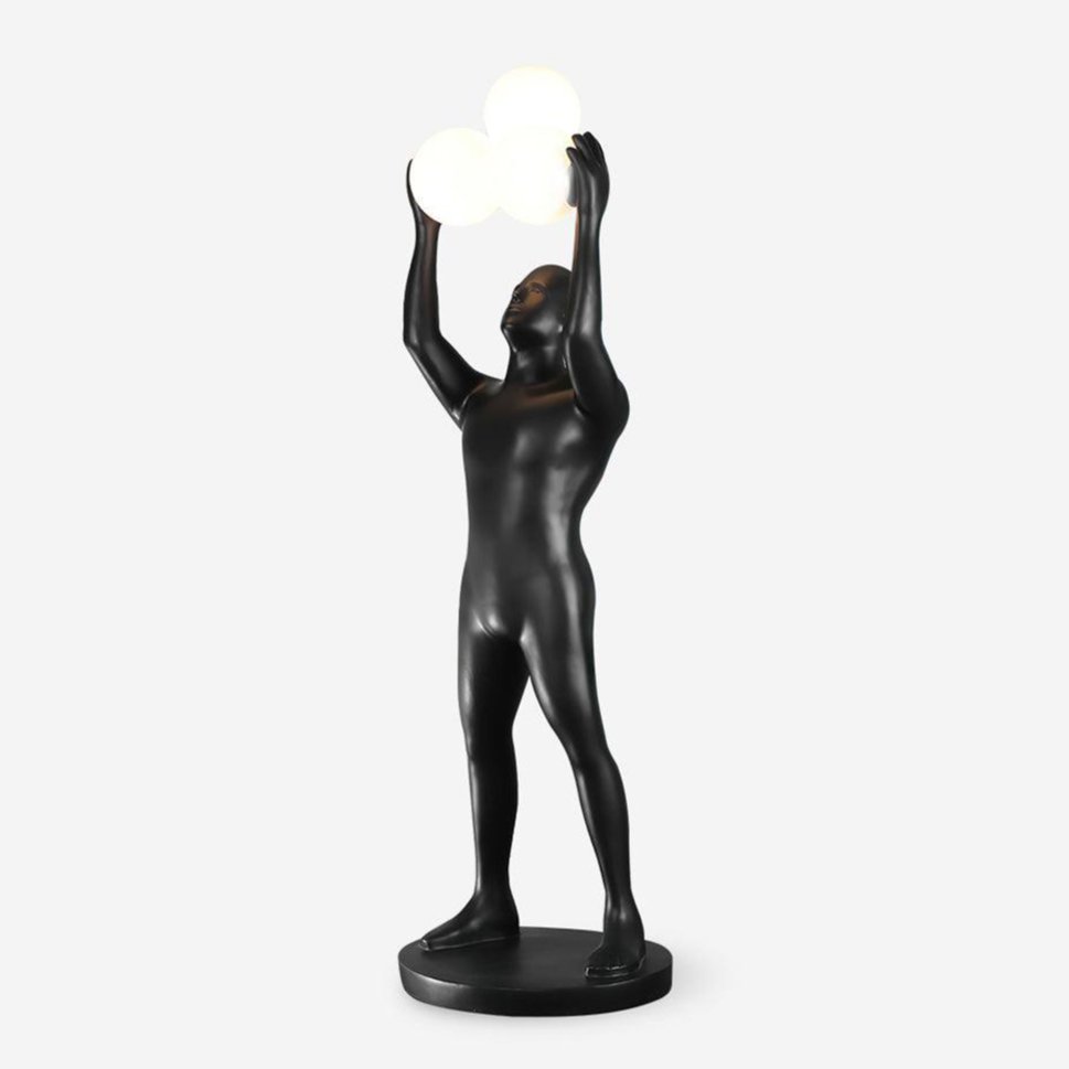 Eurshaia vloerlamp in zwart