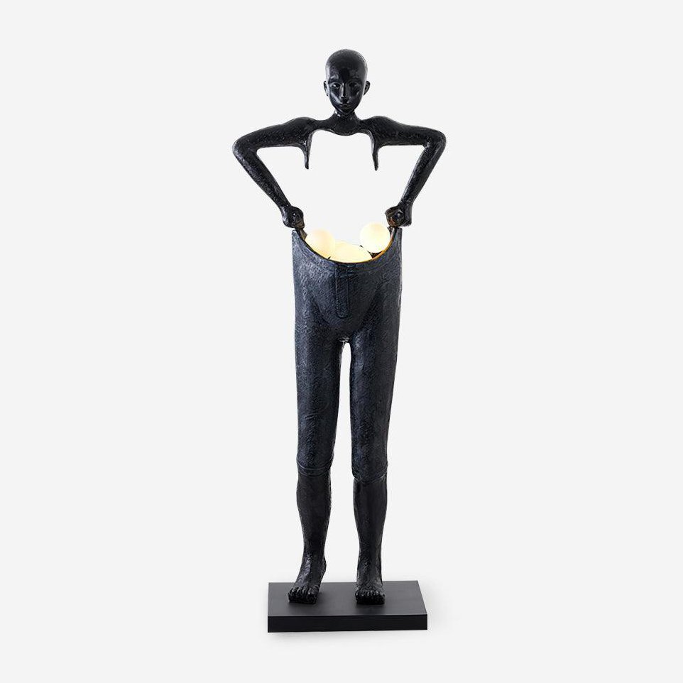 Vamiryra sculpturale vloerlamp in zwart
