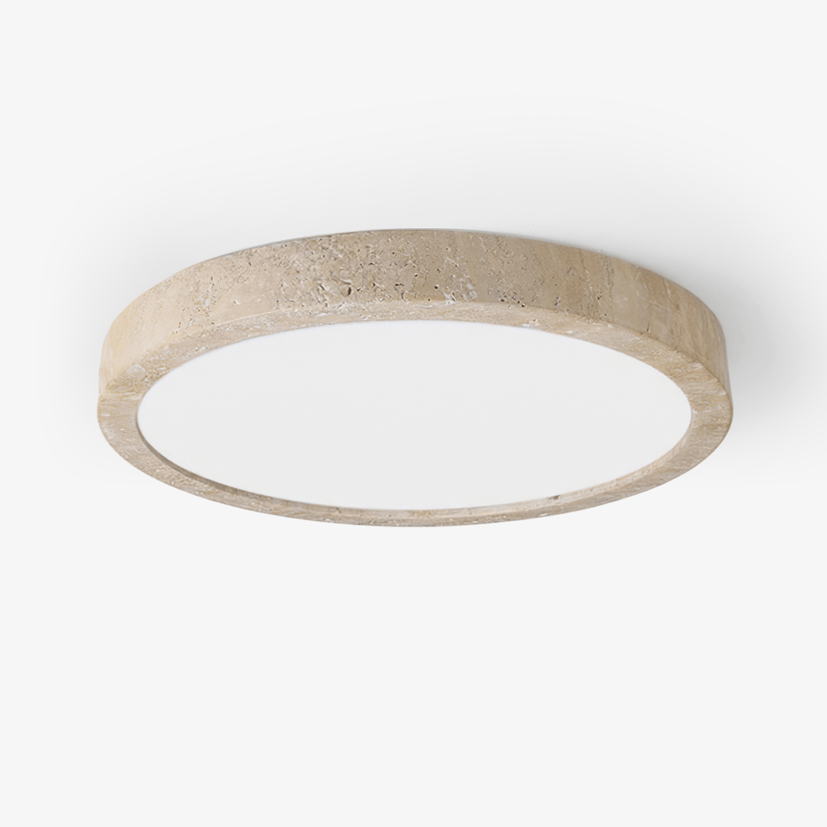 Cal minimalistische plafondlamp van geel travertin