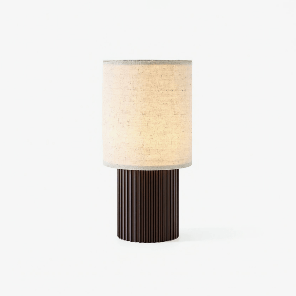 Ripples tafellamp van hout en stof