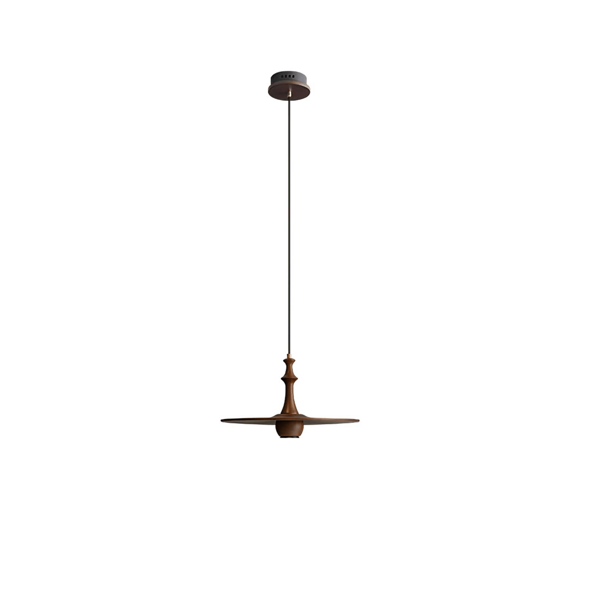 Spindle houten hanglamp met draaiend ontwerp