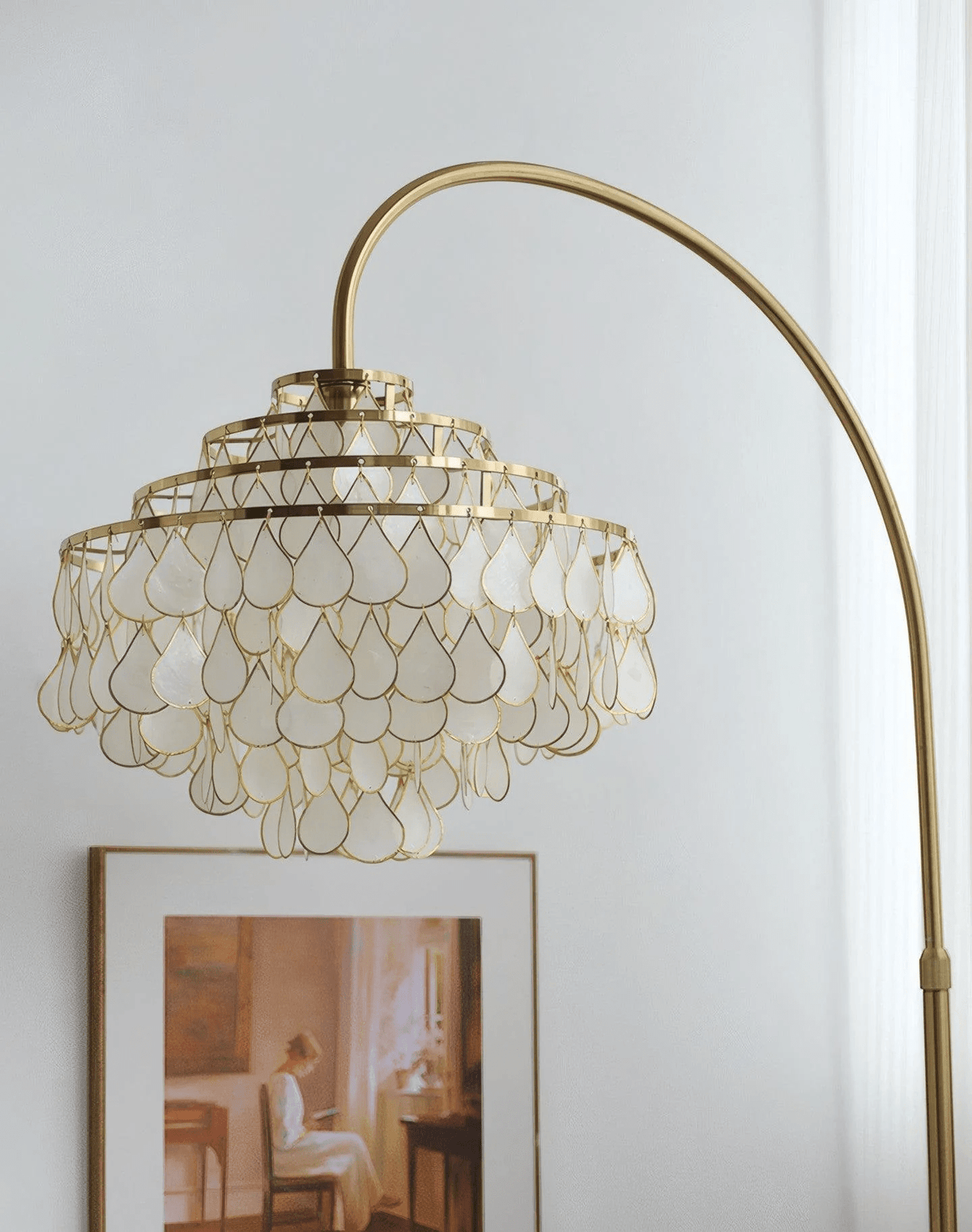 Emily vloerlamp in goudkleurige afwerking
