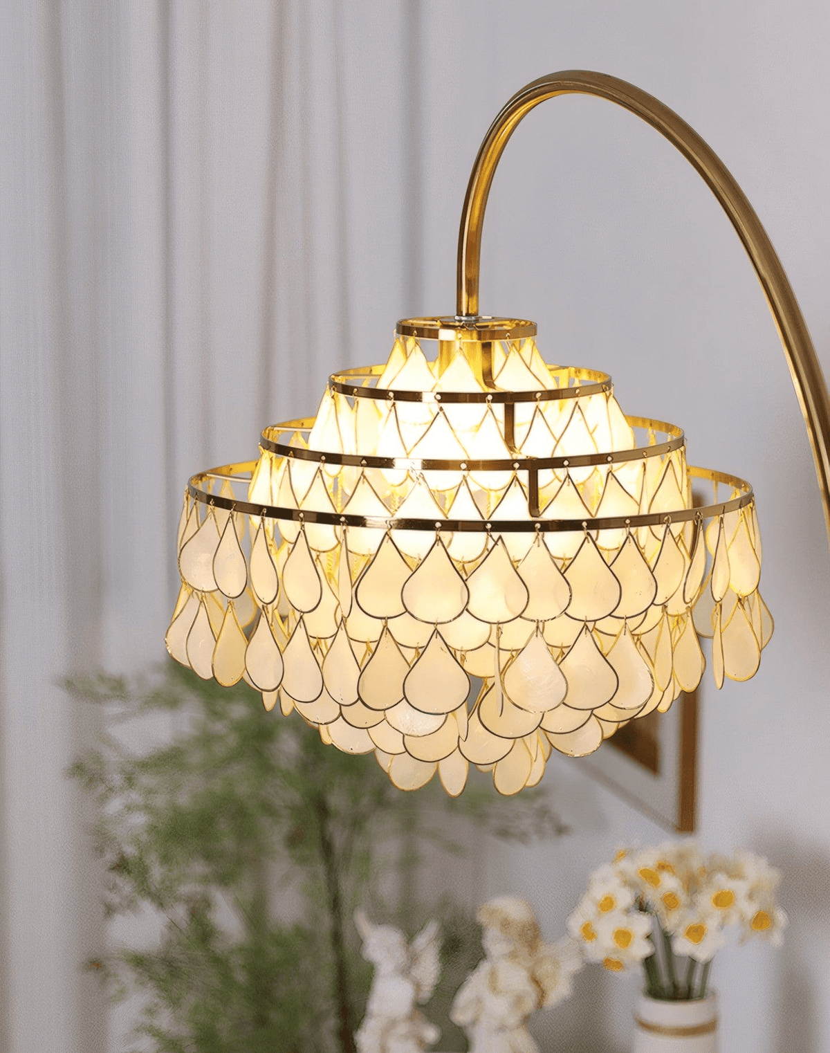 Emily vloerlamp in goudkleurige afwerking