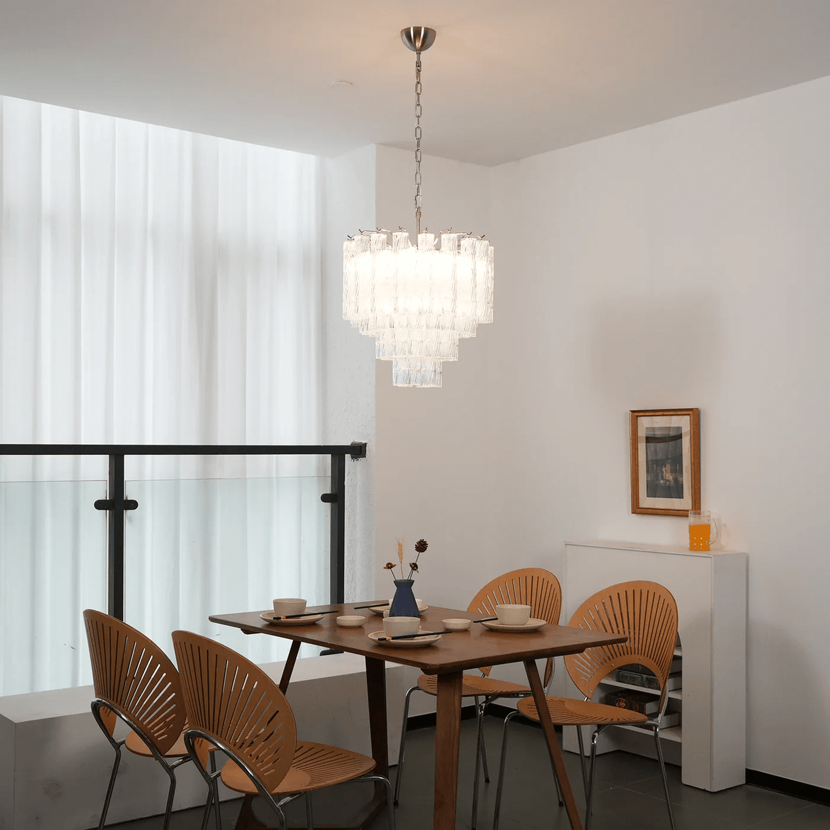 Veliella kroonluchter Murano-glas met cascaderende golven