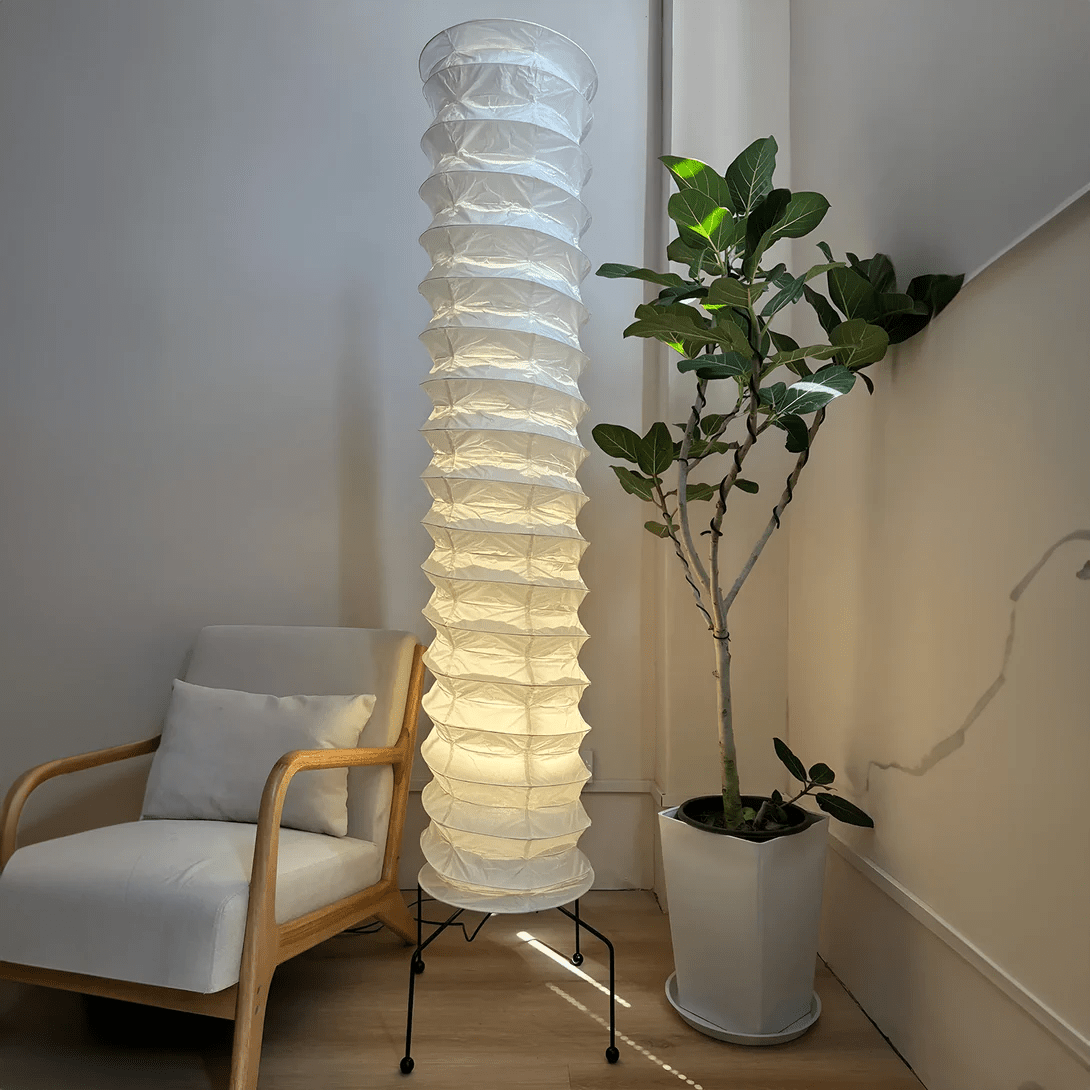 Soraine Minimalistische vloerlamp met rijstpapier
