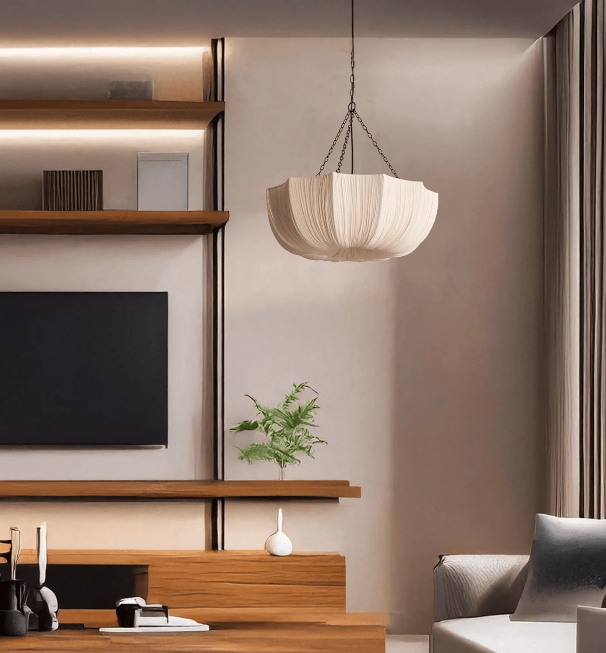 Hopty Vintage Textiel hanglamp