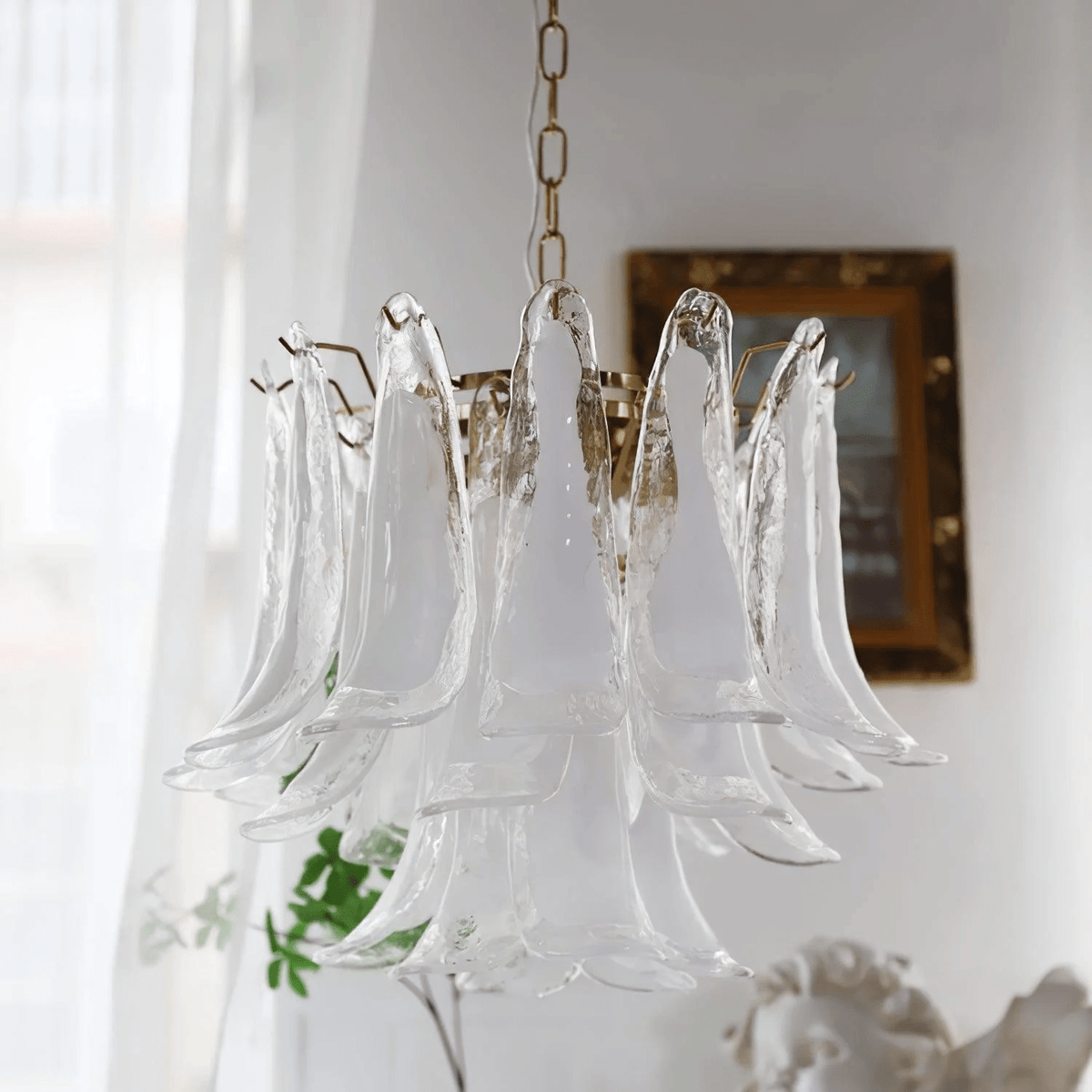 Eiroeon Kroonluchter Murano glas Gelaagd Italiaans