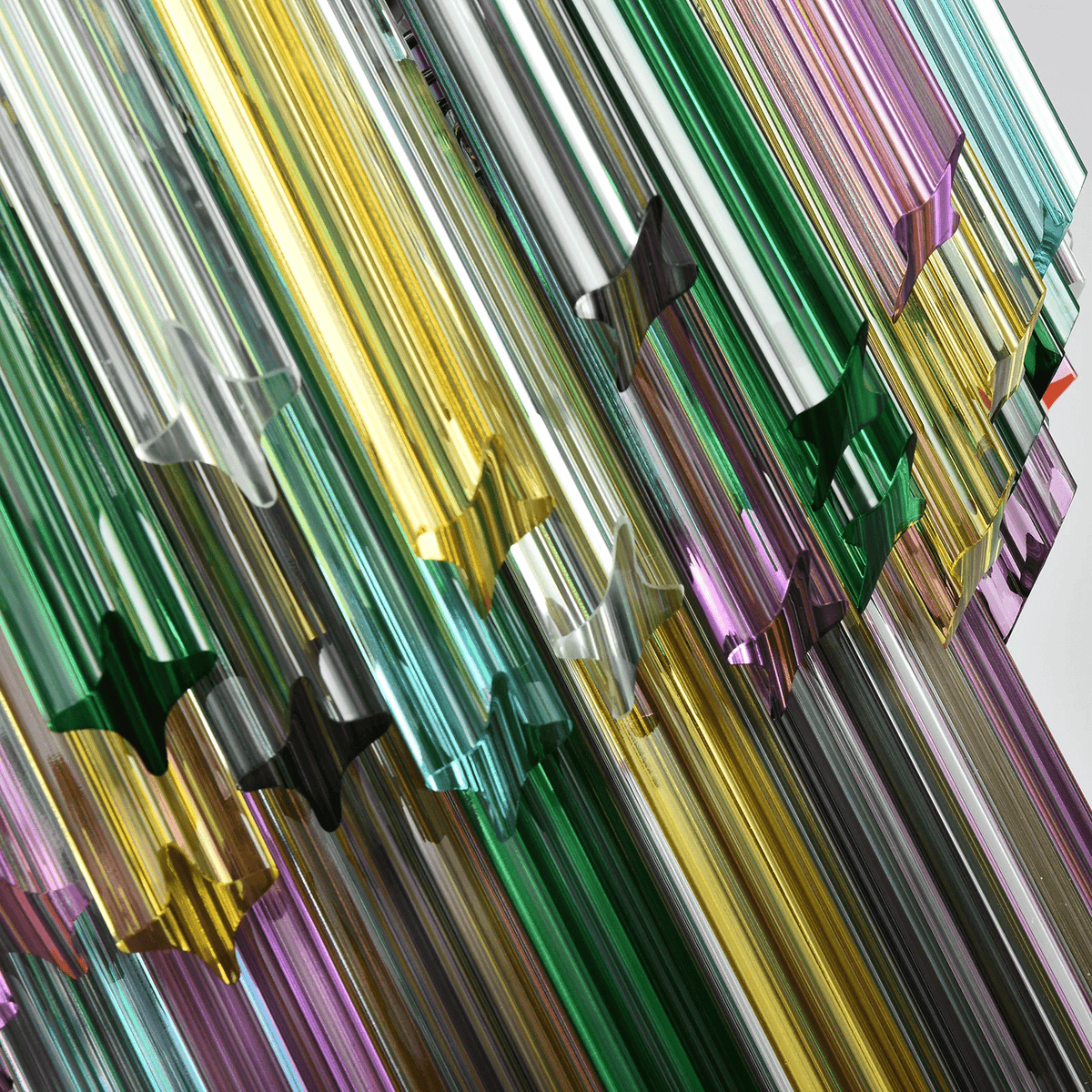 Celorelle Kroonluchter Murano glas Meerkleurig Prisma