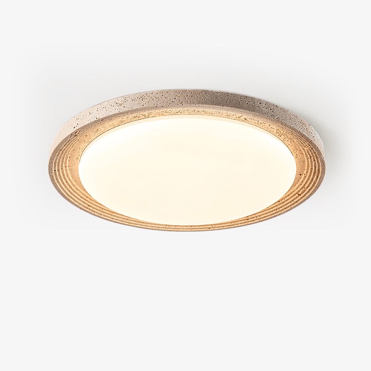 Orinir minimalistische plafondlamp van geel travertin