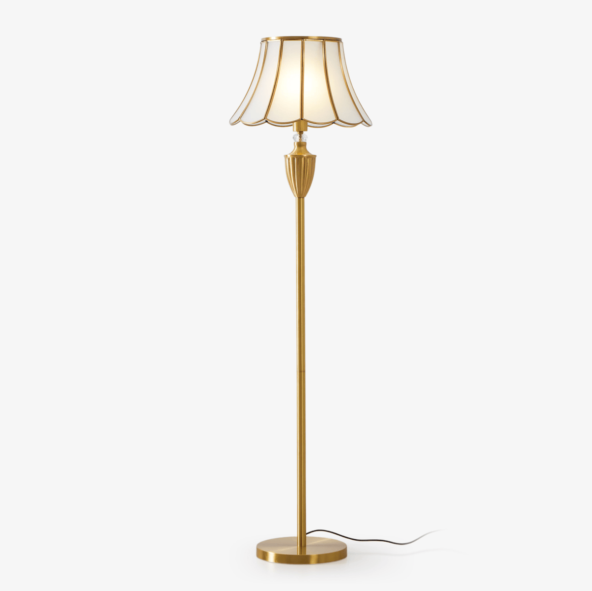 Caselette messing vloerlamp