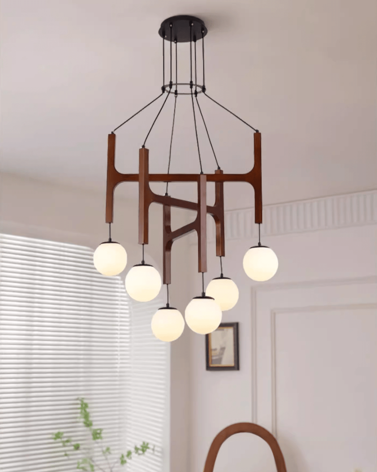 Xylocube Geometrisch Hout Bolvormig Hanglamp