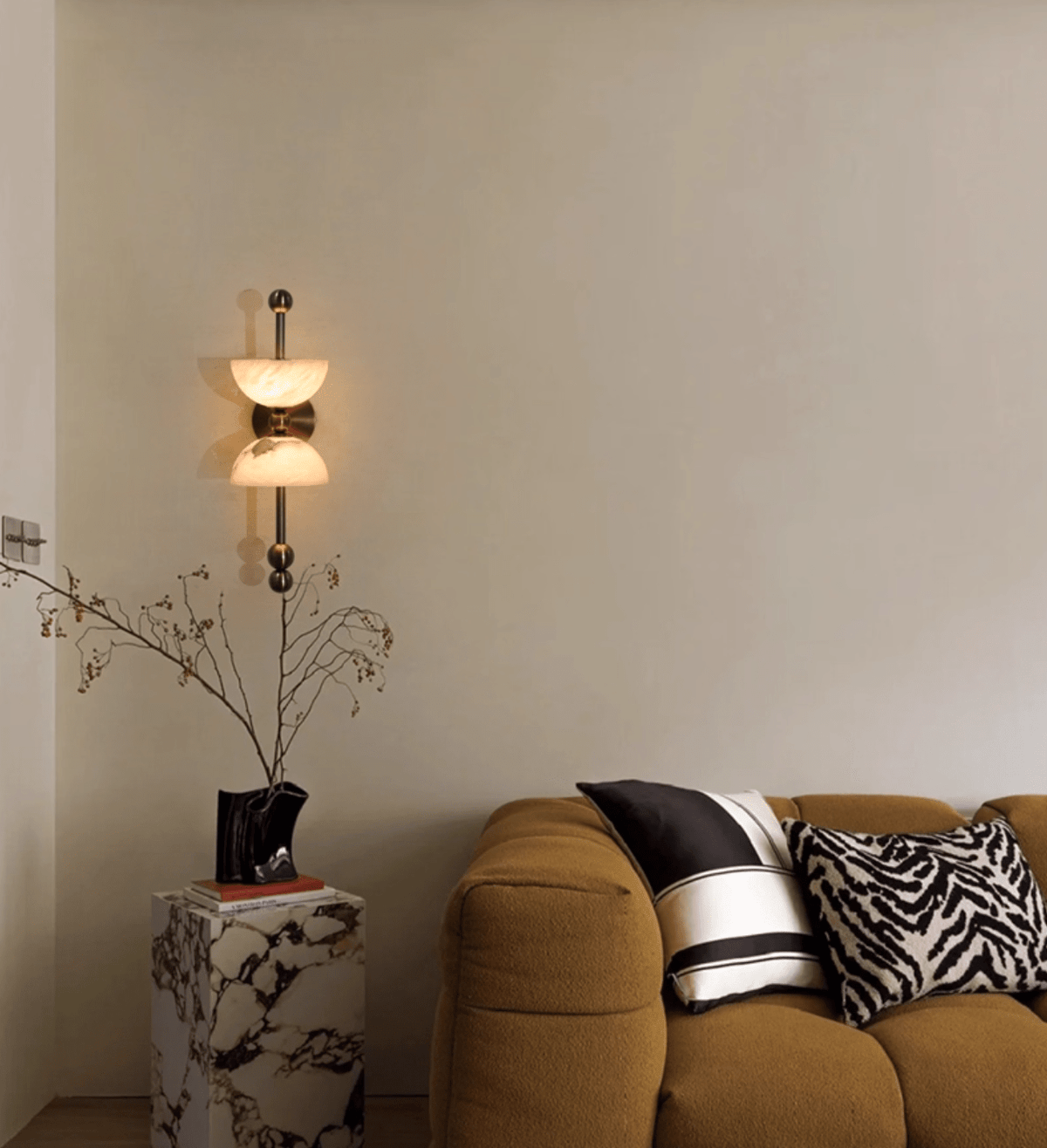 Seraphin albasten wandlamp