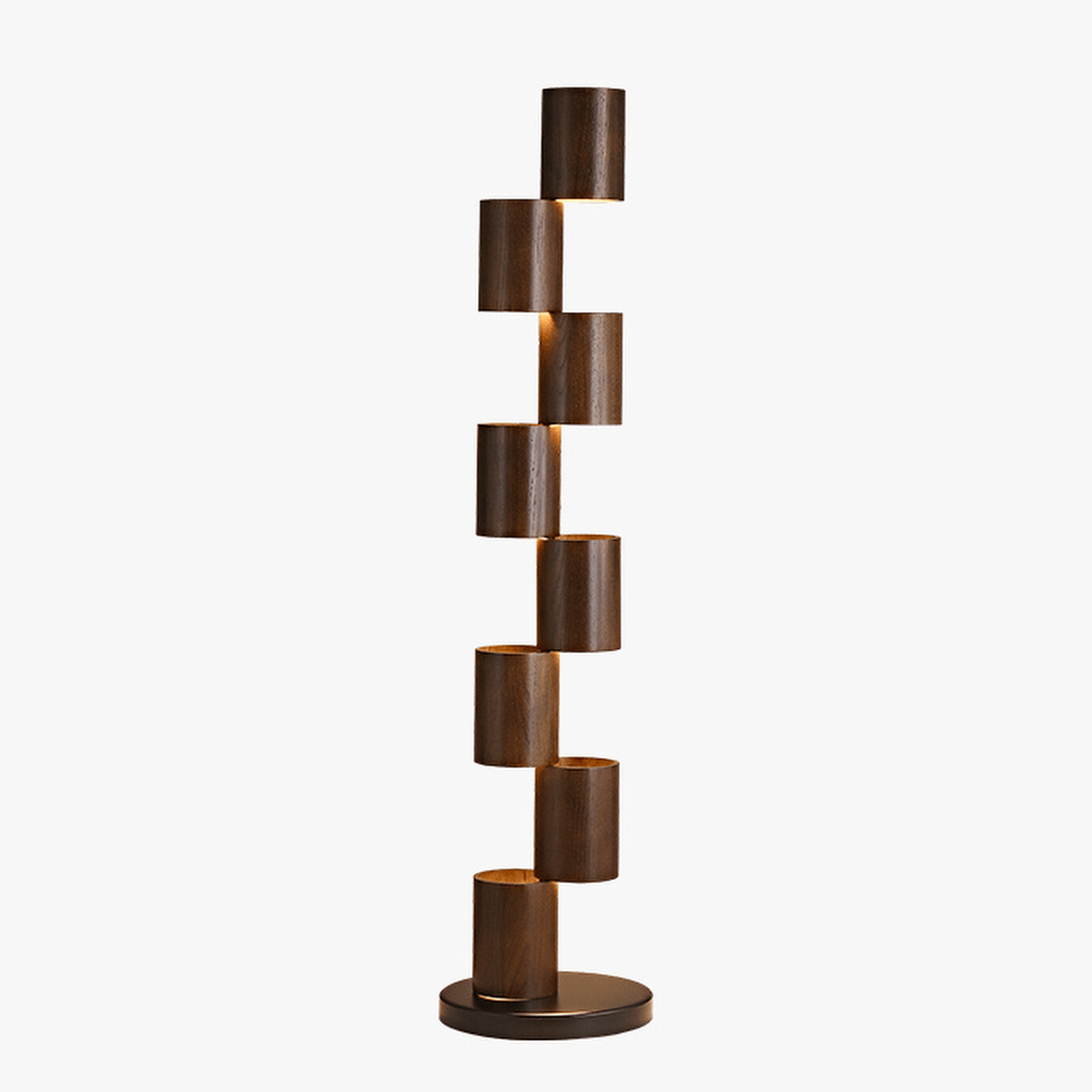 Aris Gestapeld Hout Toren Vloerlamp