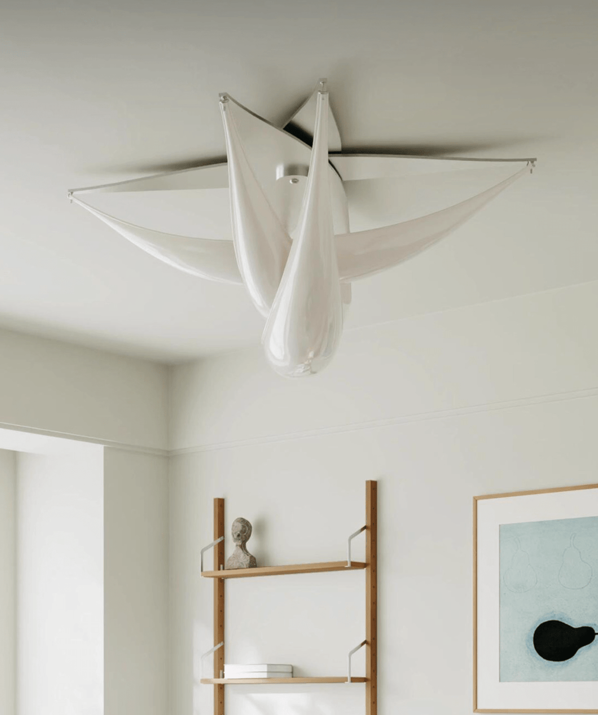 Maia moderne plafondlamp van witte hars