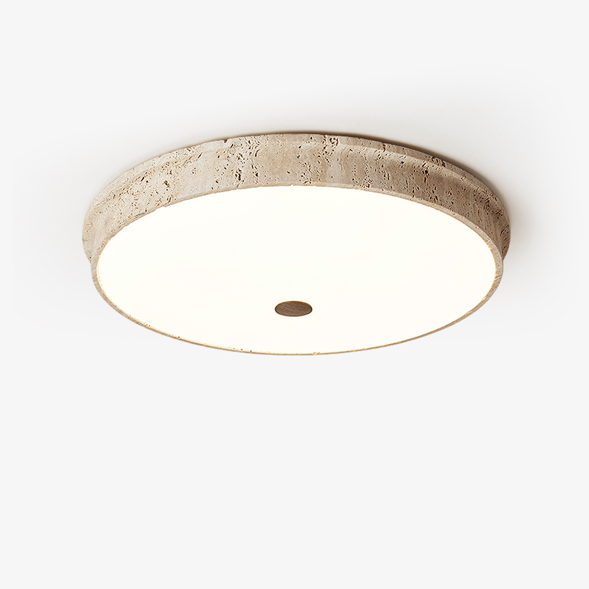 Seriraine plafondlamp met geel travertin