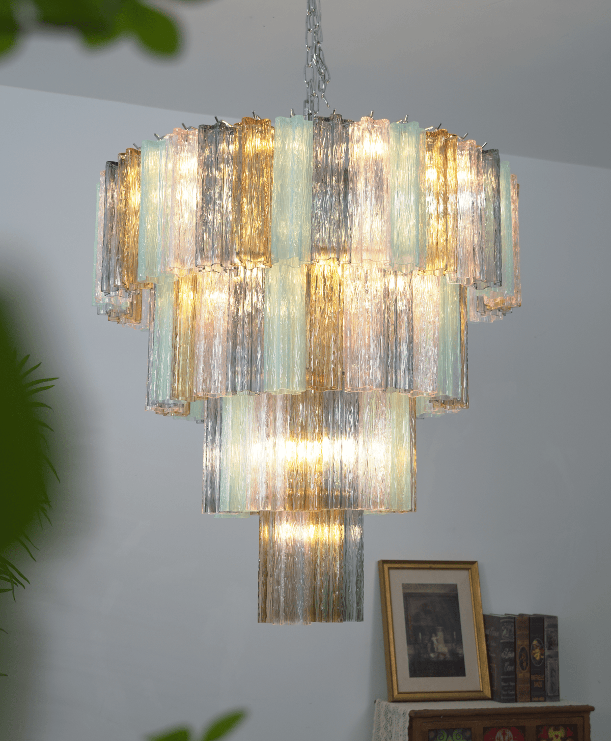 Kobi Eclat Elegant Kleurrijk Glas Prisma Kroonluchter
