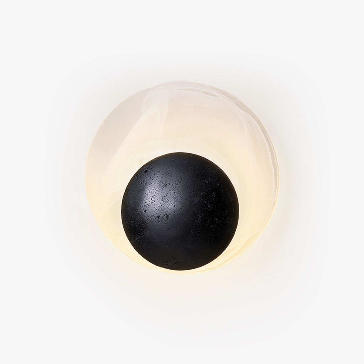 Orla Cosmica Eclipse Zwarte travertin wandlamp