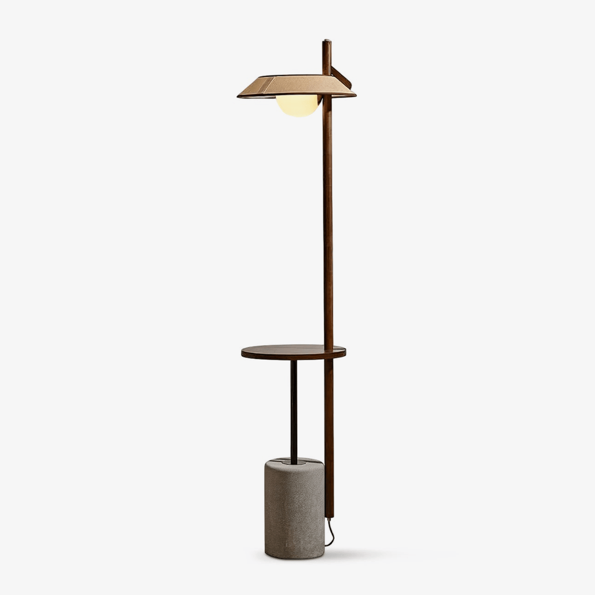 Mirz Minimalistische vloerlamp van walnoothout