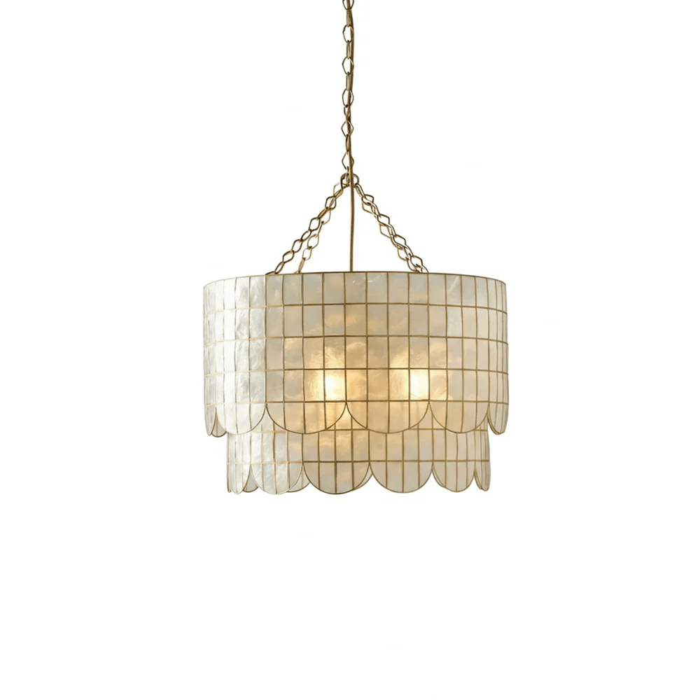 Flyn Gouden schelp metaalgolf kroonluchter
