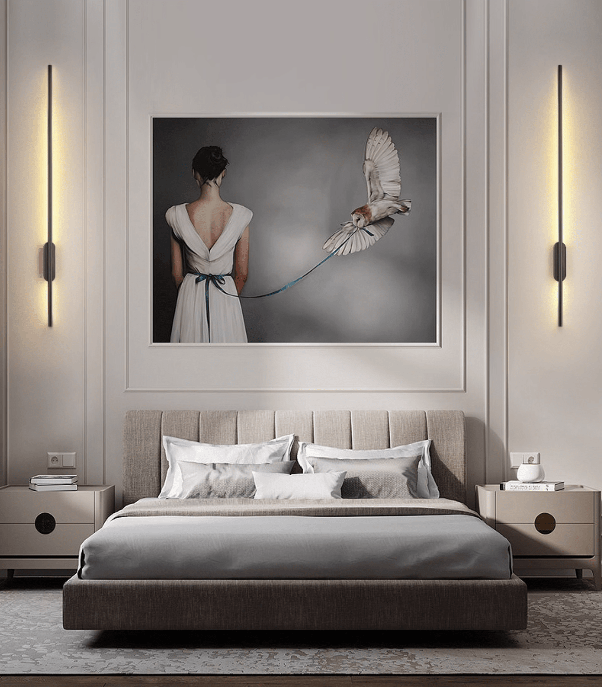 Nomk zwart herlaadbare wandlamp