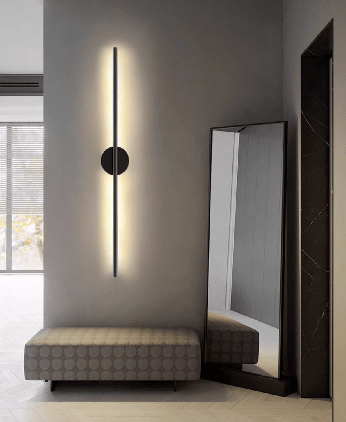 Nomk zwart herlaadbare wandlamp