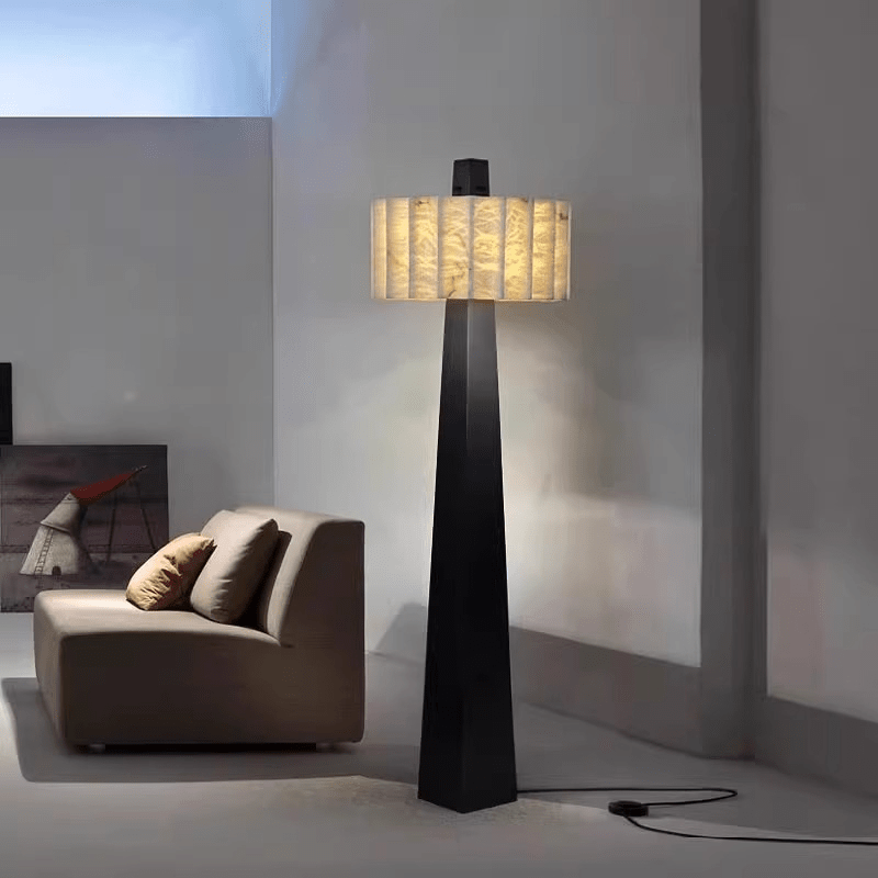 Wolve vloerlamp van albast