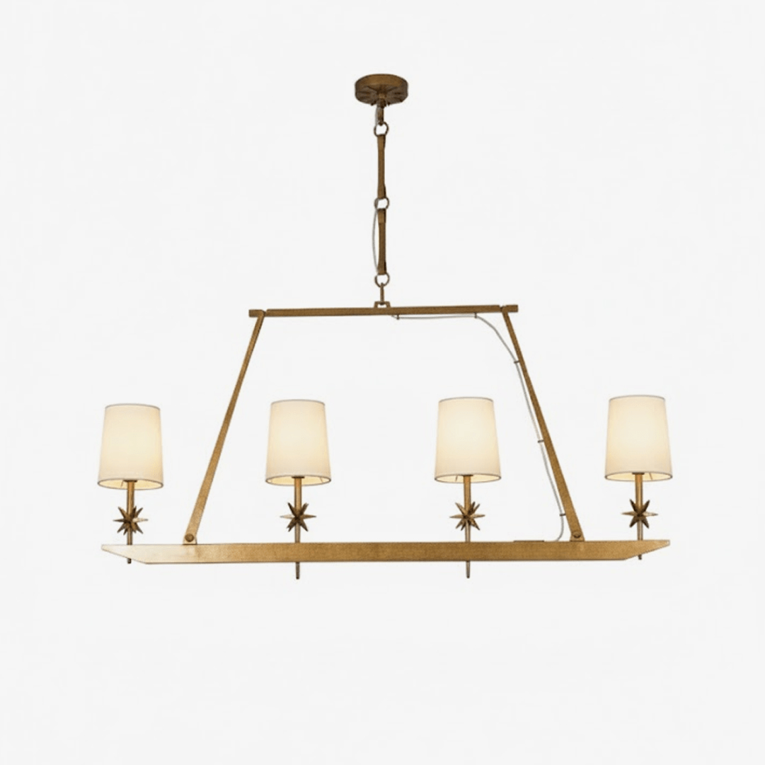 Lynve elegante kroonluchter met messing frame en steraccenten