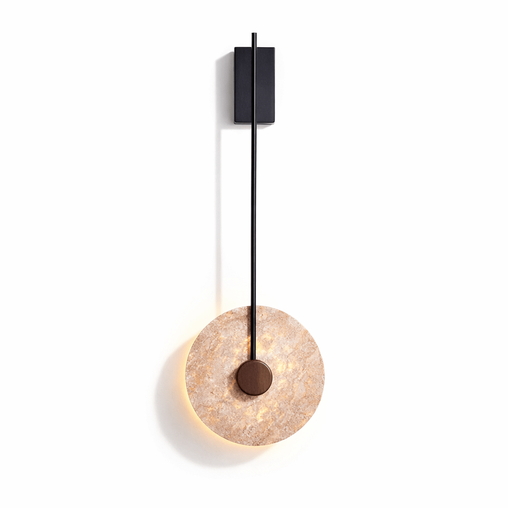 Solven wandlamp van travertin